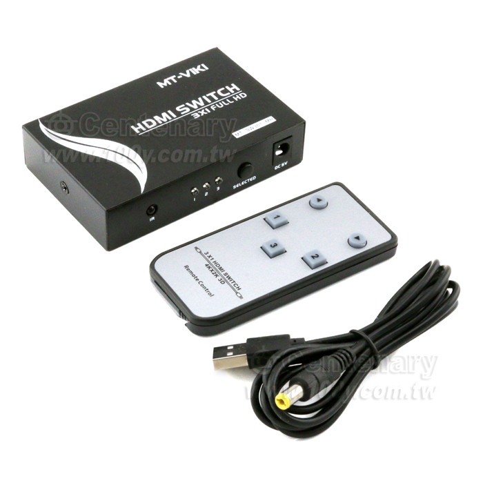 HDMI2.0 switcher 3 ports 3 in 1 out - 143584 Product Image