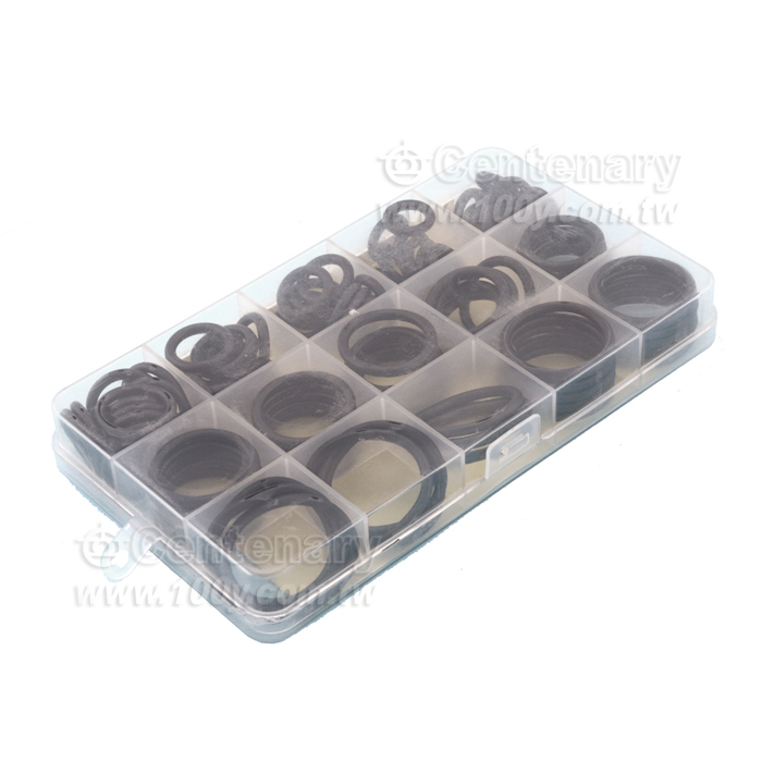 國標丁晴O型圈修理盒外經15-35mm 線徑 3.1mm  94個/盒 - 143942 產品圖片