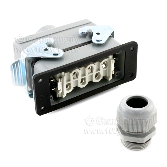 Metric connector ring Plug Straight 4pin Solder for 4mmCable - 144139 Product Image
