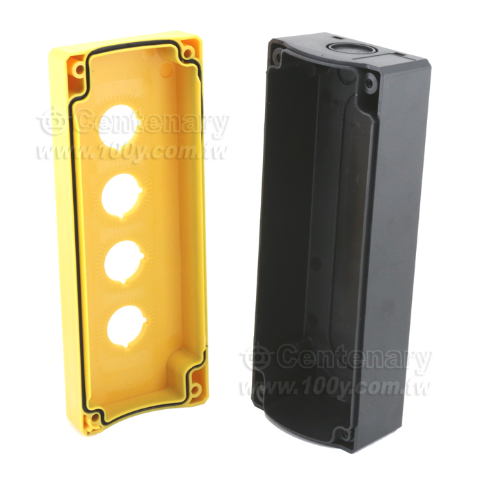防水按鈕盒開關控制盒   4孔黃 22mm - 144144 產品圖片