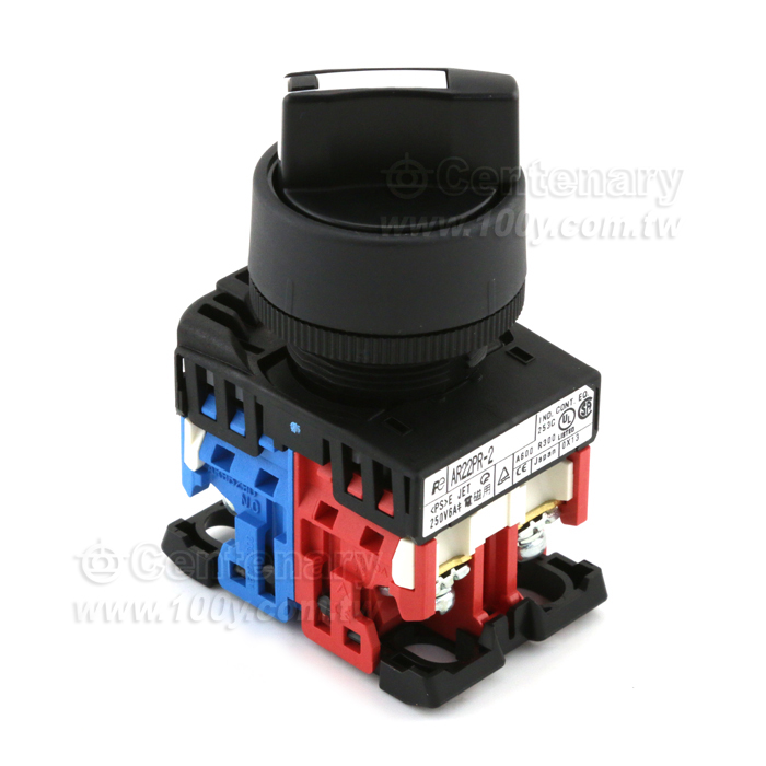 Φ22mm Fuji Electric_二段選擇開關 1NO+1NC (黑色) - 100480 產品圖片
