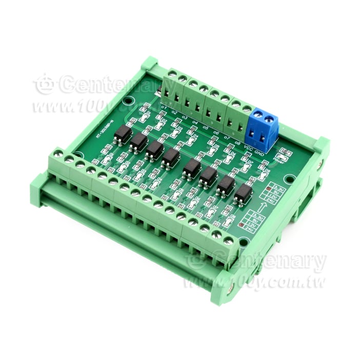 8路光耦光電隔離模塊 24V轉5V 帶外殼 - 144272 產品圖片