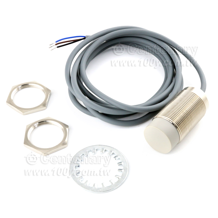 圓柱M30螺紋電感式金屬接近開關感測器12-24V - 144413 產品圖片