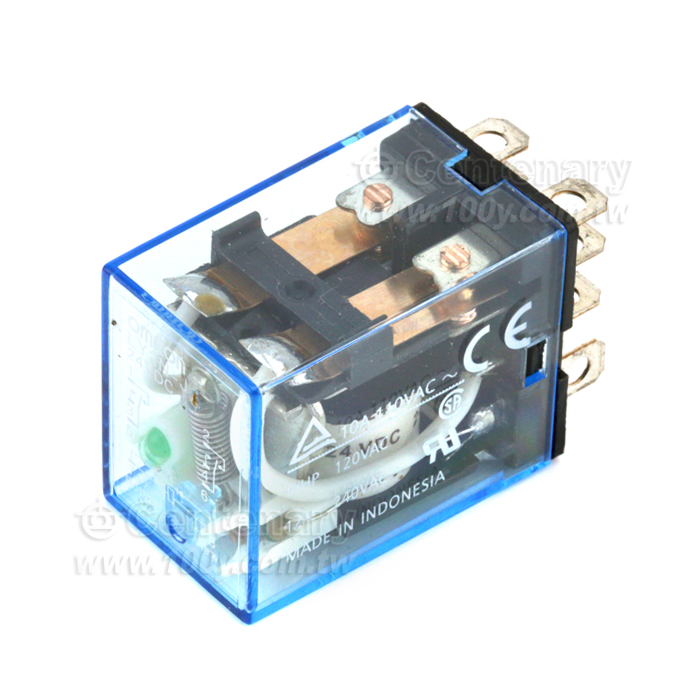 功率繼電器+LED (DPDT)  DC24V - 34219 產品圖片