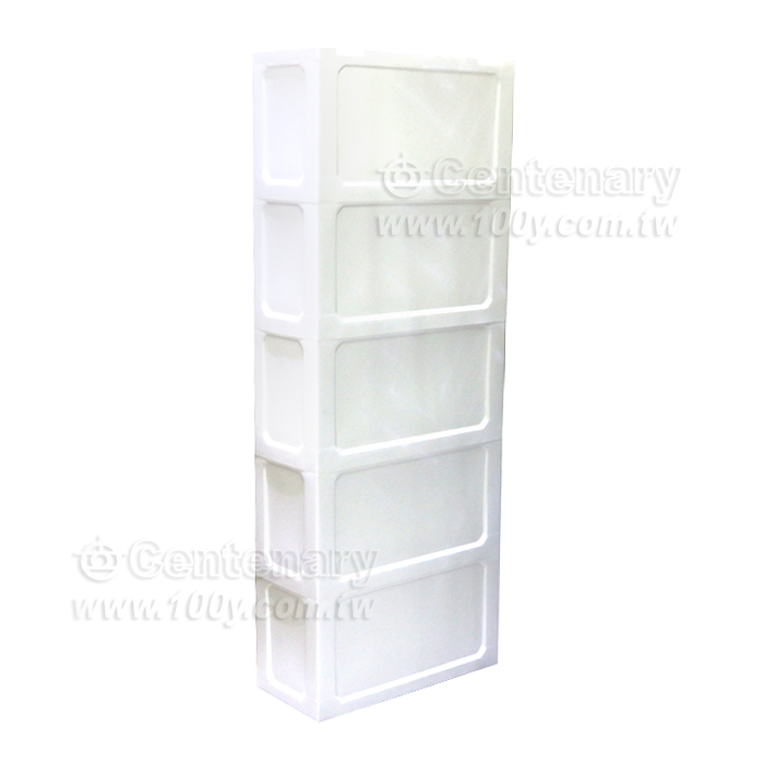 Three-to-Eight Slot Cabinet/ Transparent Panel + Snow-White Body - 97296 Product Image