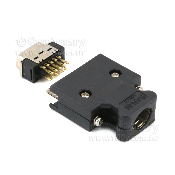 SAN-M MDR Solder Plug 20P & Shell-Screw Release - 97807 Product Image