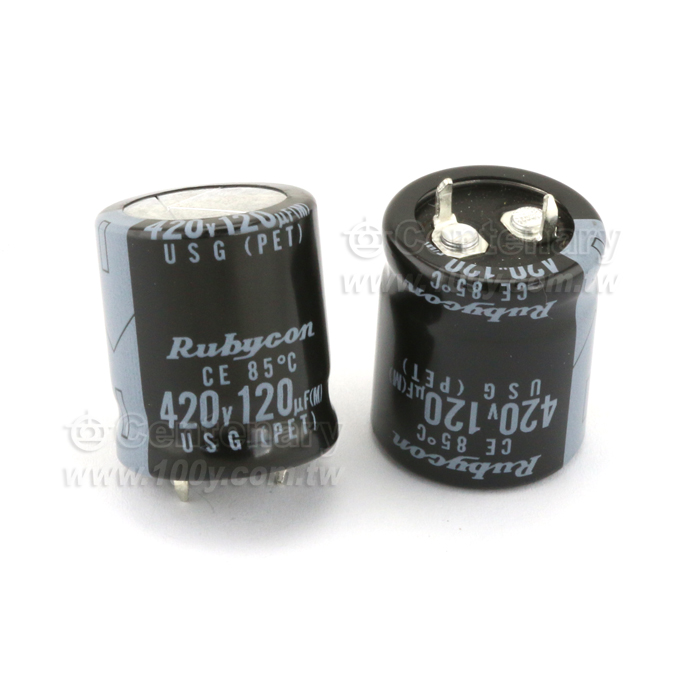 Rubycon_120UF/420V Miniature Aluminum Electrolytic Capacitor - 144977 Product Image