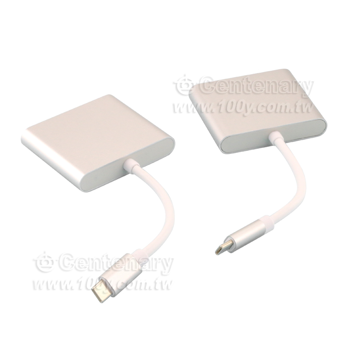 Type-c轉HDMI+PD+USB3.0智慧拓展塢 一拖三 支持4K - 144979 產品圖片