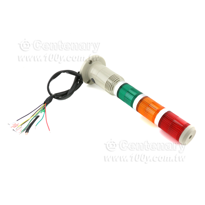 φ40 盤式三層閃光蜂鳴警示燈 紅橙綠 LED 24V - 138953 產品圖片
