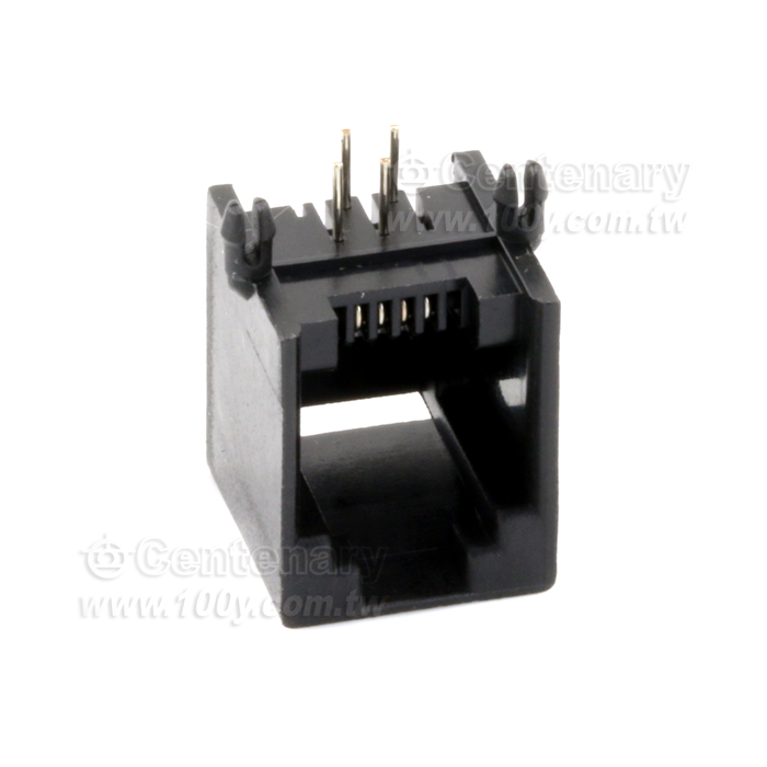 RJ-12電話線插座 6P4C 黑 - 145027 產品圖片