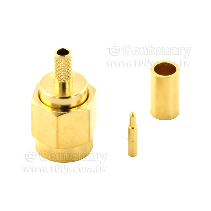 SMA plug crimp for RG174,RG188,RG316; 12.4GHz VSWR1.25 - 56987 Product Image