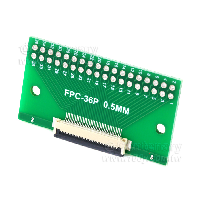 FPC單面轉接板 轉2.54直插 已焊0.5mm間距座 - 142609 產品圖片