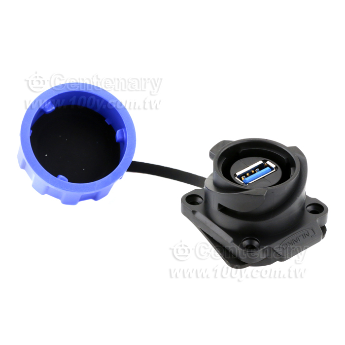 Cnlinko  YM24 USB3.0 four hole flange female socket plastic - 145721 Product Image