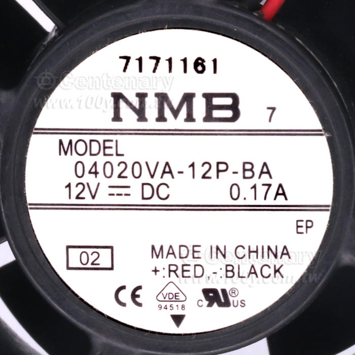 NMB_ 0.17A DC12V  2.04W 9500RPM 滾珠 4020 - 145471 產品圖片
