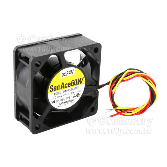 Sanyo 滚珠 DC24V 3線式風扇 0.2A 4.8W 6025 - 145728 產品圖片
