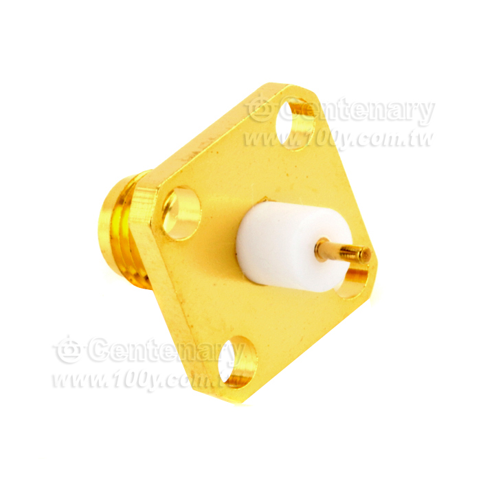 SMA jack SQ 12.7mm 4 hole flange with round contact Φ0.9 - 146169 Product Image