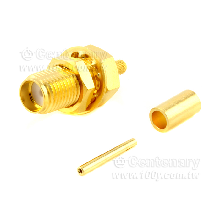 SMA Jack Crimp Bulkhead For RD316,RD316-FEP ; 12.4GHz VSWR 1.2 - 146970 Product Image