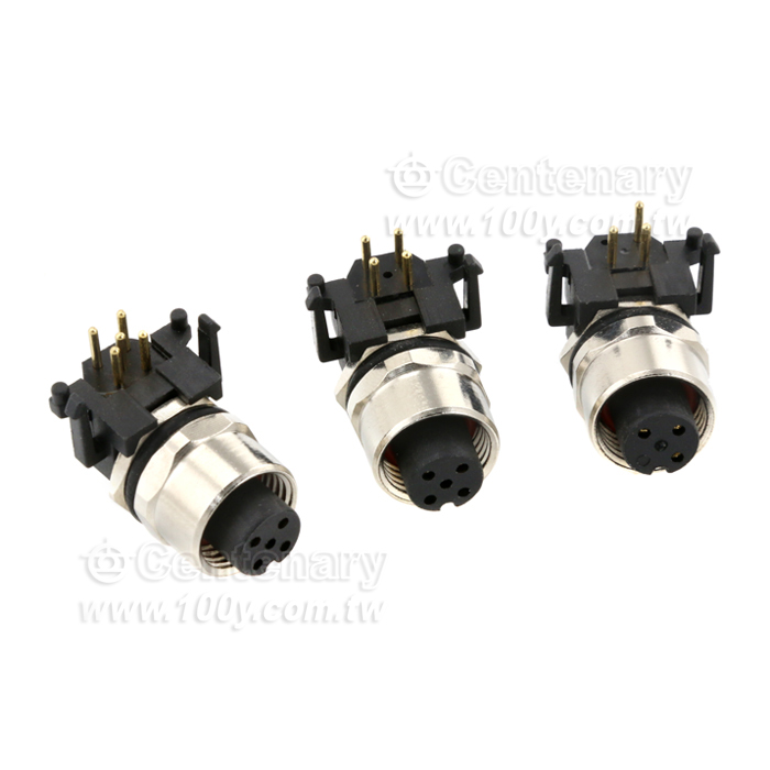 Elbow 5P Female 90 Degress/ M12 Sensor Waterproof Connector - 146065 Product Image