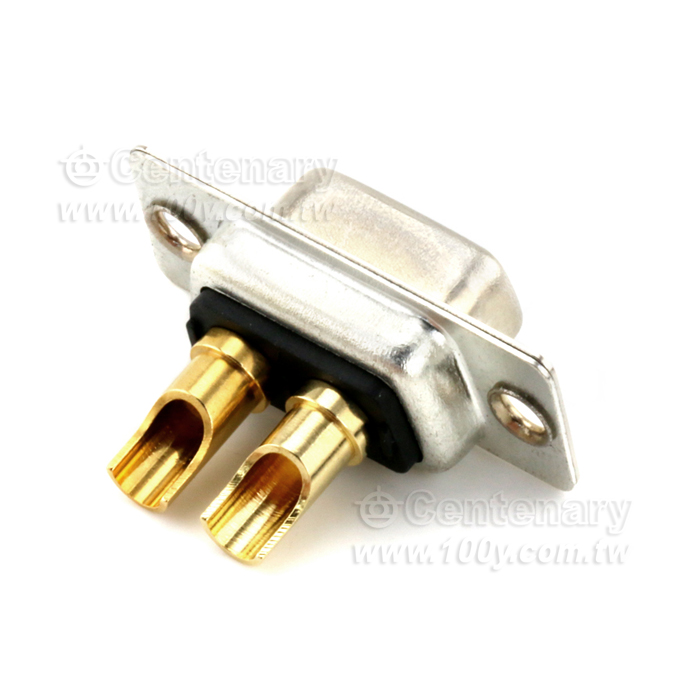 D-SUB插頭-2V2焊線 2芯母頭 - 150945 產品圖片