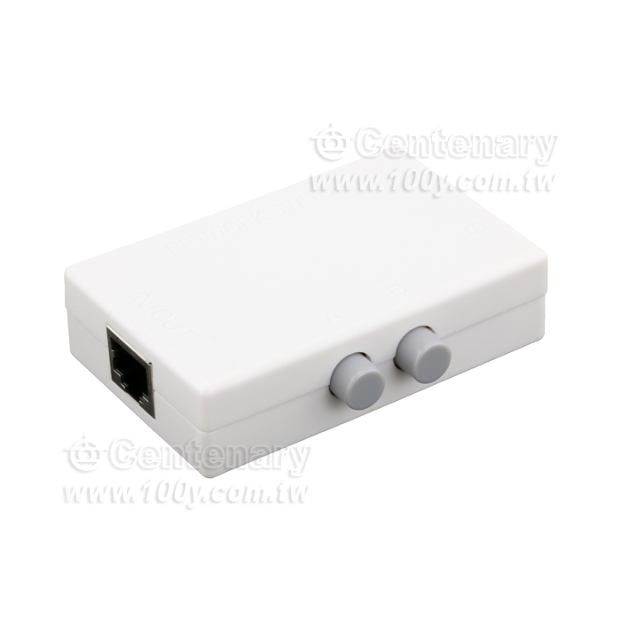 邁拓牌子  RJ45按鍵式切換盒 2進1出 白色 - 147296 產品圖片