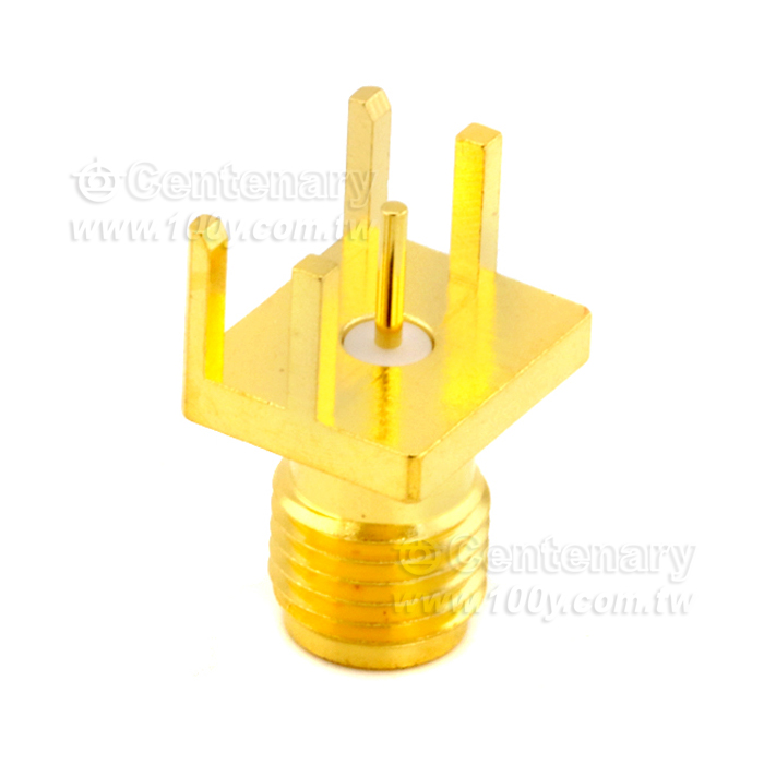 SMA Jack PCB End Launch With Round Contact; 25GHz  VSWR 1.2 - 92496 Product Image