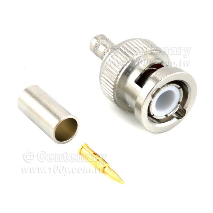 BNC Plug Crimp For RG58,JBY195,LMR195; 1GHz VSWR1.2 & 4Ghz VSWR1.32 - 147207 Product Image