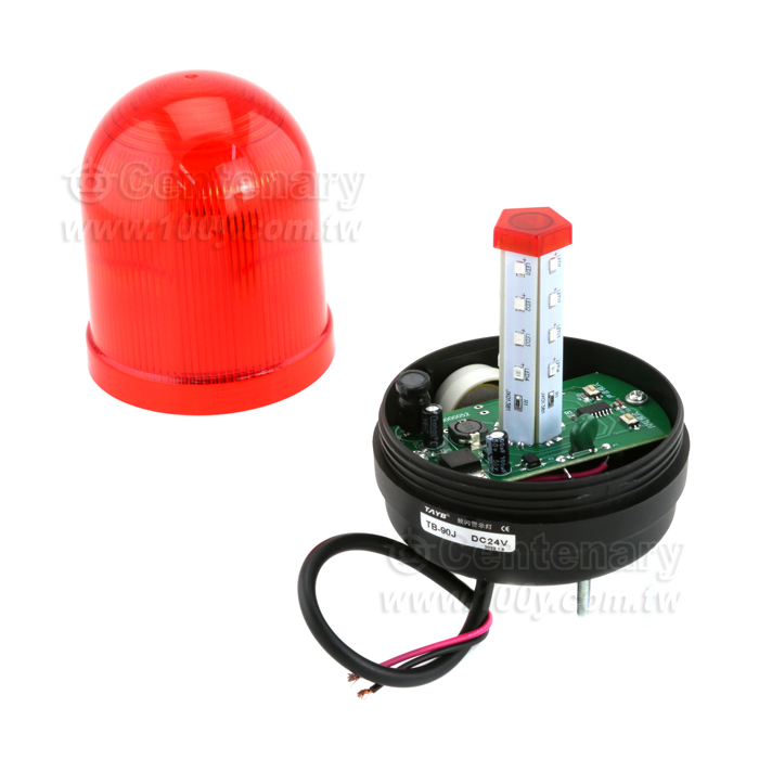 聲光一體報警燈-直徑90-警示燈-轉亮閃亮-蜂鳴可調24V - 147326 產品圖片