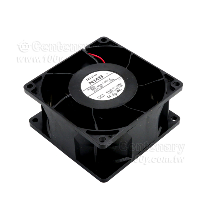 NMB  DC12V 1.6A 80*80*38mm  3線 2Ball 高轉，IP68 - 148213 產品圖片