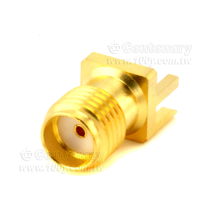 SMA jack PCB mount end launch (T=1.7) with round contact (Φ0.3); 18GHz VSWR1.2 - 92583 Product Image