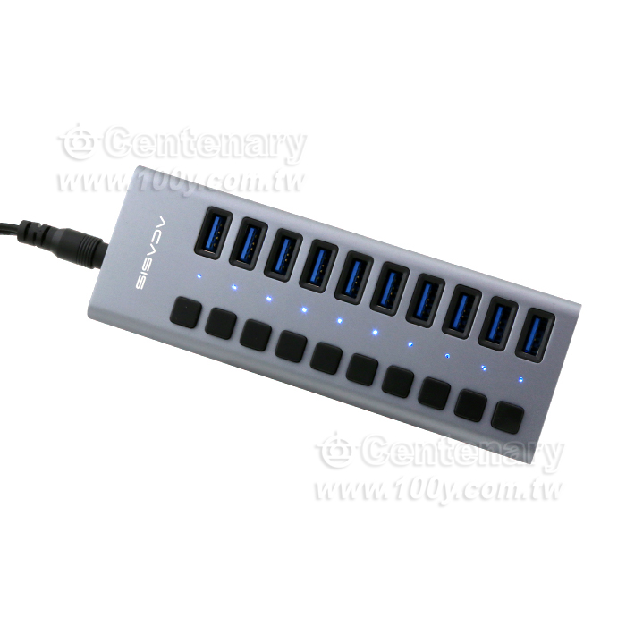 Acasis USB3.0分線器帶電源10口 - 147851 產品圖片