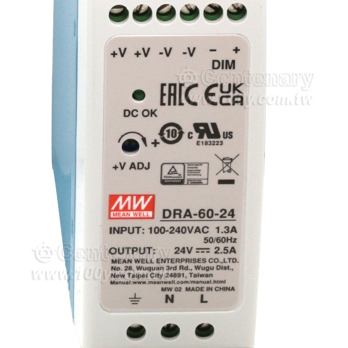 MEAN WELL_60W Single Output Switching Power Supply - 106350 Product Image