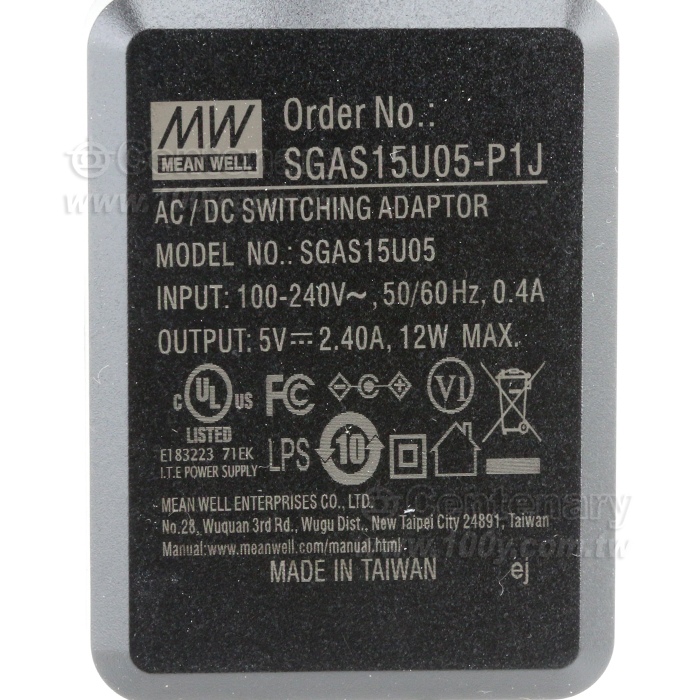 12W O/P: 5V/2.4A AC-DC壁掛式供應器 - 92511 產品圖片