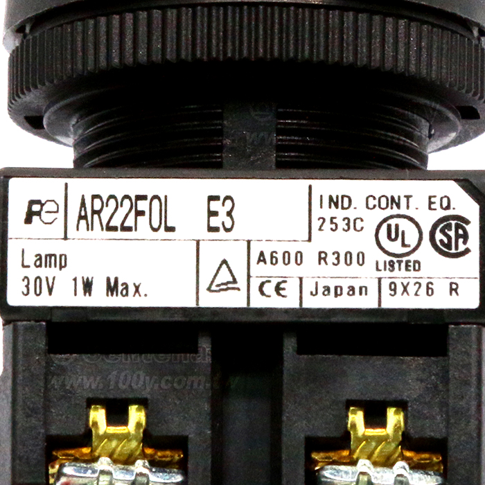 Fuji Electric平頭自復位按鈕開關 橙色1NO+1NC - 149693 產品圖片