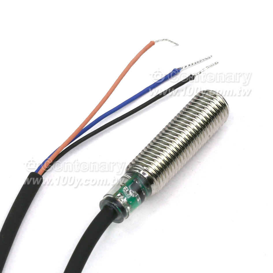 M8螺紋電感式接近開關-直徑8mm圓柱型金屬開關-感應器感測器 - 144672 產品圖片