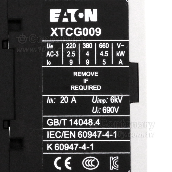EATON伊頓穆勒-超薄型交流接觸器110VAC 9A  50Hz - 148644 產品圖片