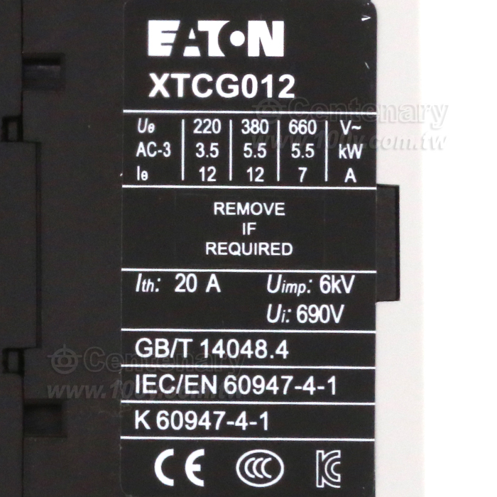 EATON伊頓穆勒-超薄型交流接觸器110VAC 12A  50Hz - 148645 產品圖片