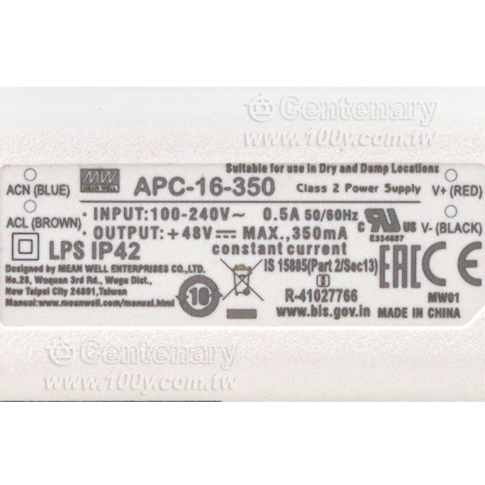 16W/12~48V/350mA 電源供應器 - 100141 產品圖片