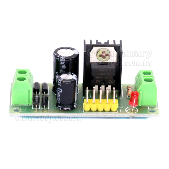 L7805/LM7805 三端5V穩壓器模組Input:7-15V Out:5V/1.2A - 98855 產品圖片