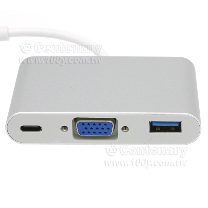 Type-c轉AVG+PD+USB3.0智慧拓展塢 一拖三 支持4K - 151666 產品圖片