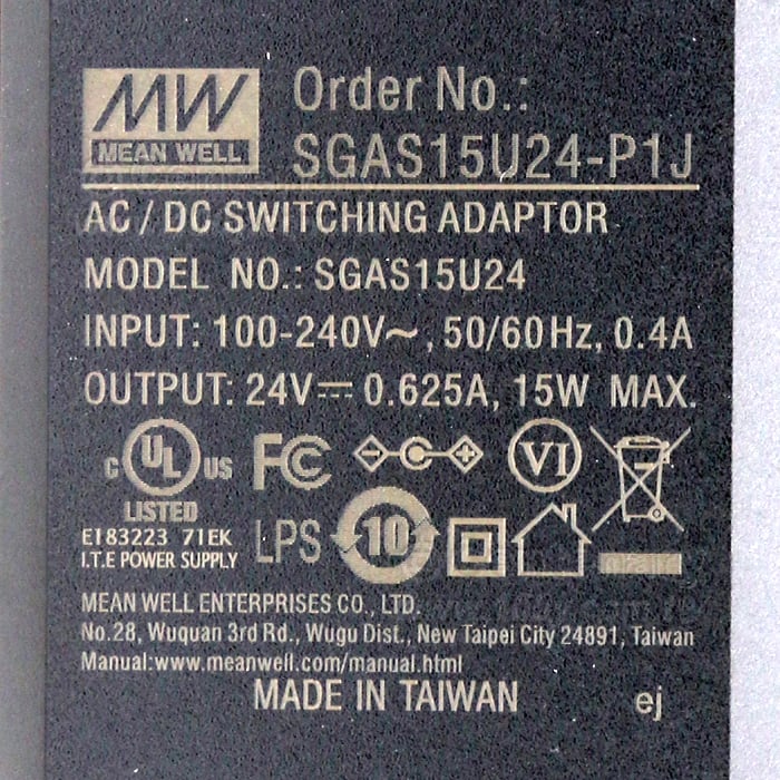 15W AC-DC High Reliable Extreme Small Wall-mounted Industrial Adaptor - 93524 Product Image
