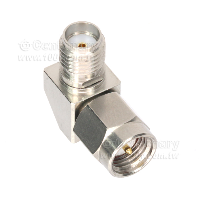 Mitered SMA Plug To SMA Jack 18GHz VSWR 1.15 - 93416 Product Image