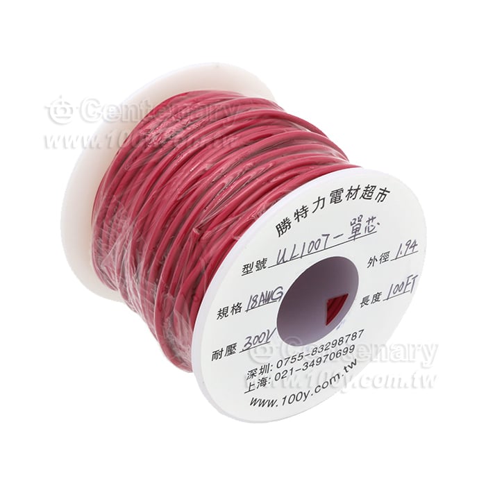 18AWG 黑色 80℃/300V  OD1.94±0.08mm 30.5M/R - 152326 產品圖片