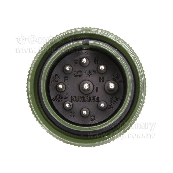 9P公端直管接頭 20A 500Vac - 33892 產品圖片
