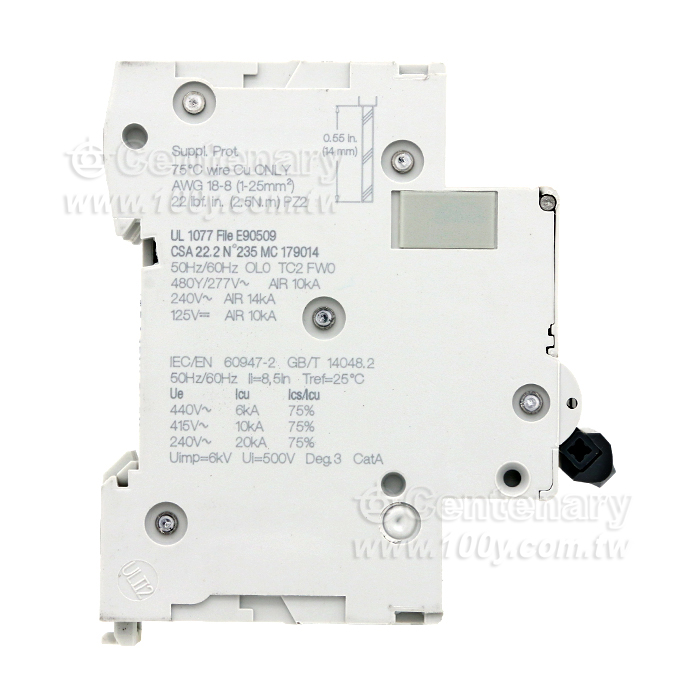 迴路斷路器2P/20A(UL1077) 10 kA   C曲線 - 152919 產品圖片