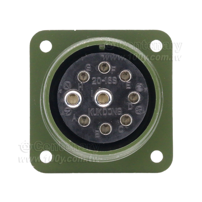 9P母端械外插座 20A 500Vac - 33891 產品圖片
