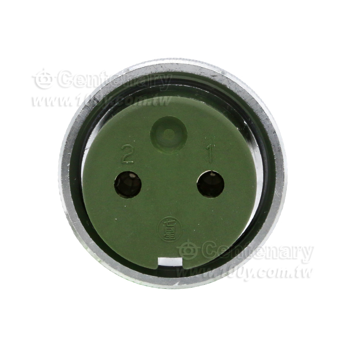 圓形金屬連接器 2P母頭 15A/250V - 121504 產品圖片