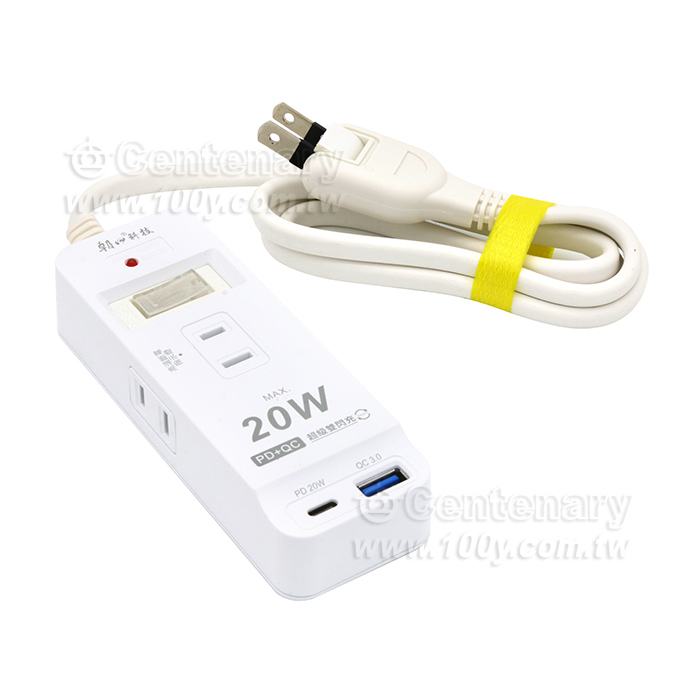 2P High Temperature Power off 1 Open 3 Plug+PD20W Extension Cord - 93742 Product Image