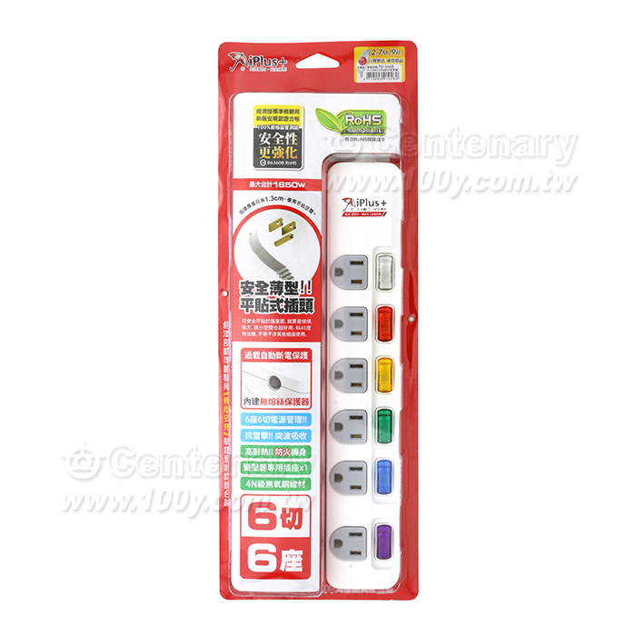 3P*6 AC Power Strip - 93795 Product Image
