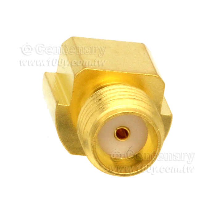 SMA Jack PCB Edge Mount With Round Contact - 93422 產品圖片