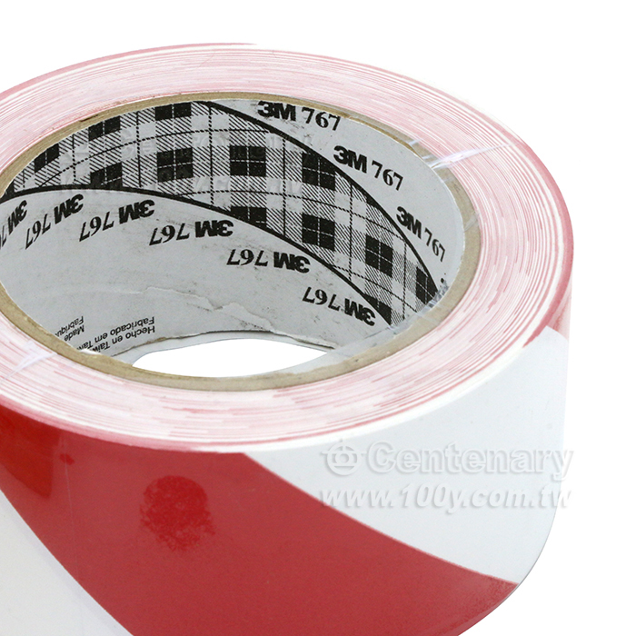 單面警示標示劃線膠帶 紅白紋 50mm*33M - 153777 產品圖片